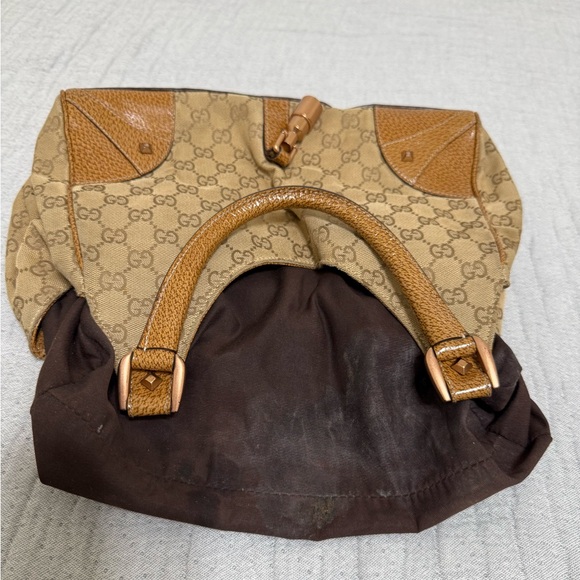 Gucci Tan and Brown Monogram Shoulder Bag - Picture 15 of 15